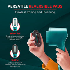 Tefal Pure Pop Handheld Garment Steamer | 1300W | Compact, Convenient Vertical Steaming | Reversible Pad | 2m Cable | 20g/min Steam | 15-sec Heat-Up | Green | No.1 Ironing Brand in Europe