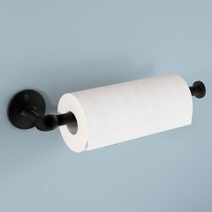 Plantex Stainless Steel Paper Holder/Kitchen Tissue Paper Roll Holder/Wall Mount Towel Stand/Kitchen Accessories - Pack of 1 (Black)-1