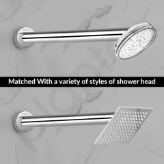 Plantex 12-Inch Round Cross Shower Arm for Overhead Shower/Stainless Steel Shower Pipe/Wall Mount Bathroom Fitting with 1⁄2-Inch Thread - Pack of 1 (Chrome)-5