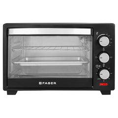 Faber FOTG 20L Neo|1400 Watts OTG|Bake,Toast, Grill| 4 Stage Functions,Upper & Lower Heating|Cool-Touch Handle, Heat Resistant Glass, Indicator Light, Auto-Shut, Ready Bell| Removable Crumb Tray