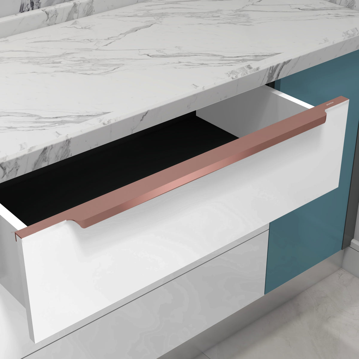 Plantex Profile Handle for Kitchen Cabinet/36 Inch Aluminium Drawer Profile Handle/Wardrobe Pull Handle for Home/Office/Hotel - Pack of 1 (Rose Gold) (Model APS-PF-1004)