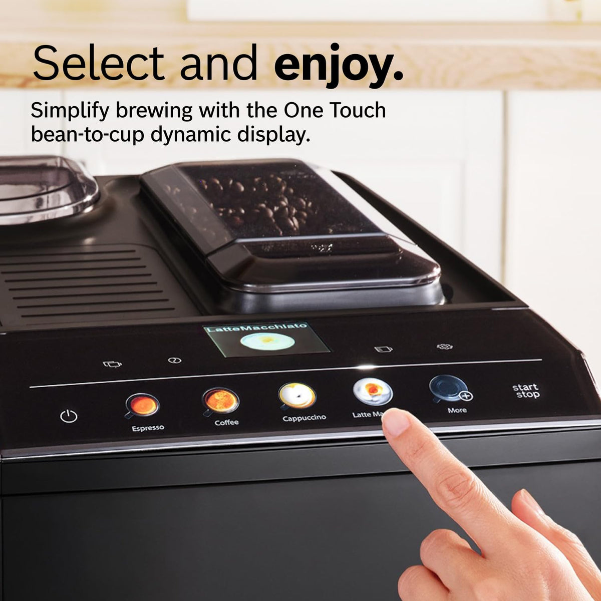 Bosch TPU40109 500 Series Fully Automatic Espresso Machine with Whole Bean Compartment and Ground Coffee Channel, TFT Di