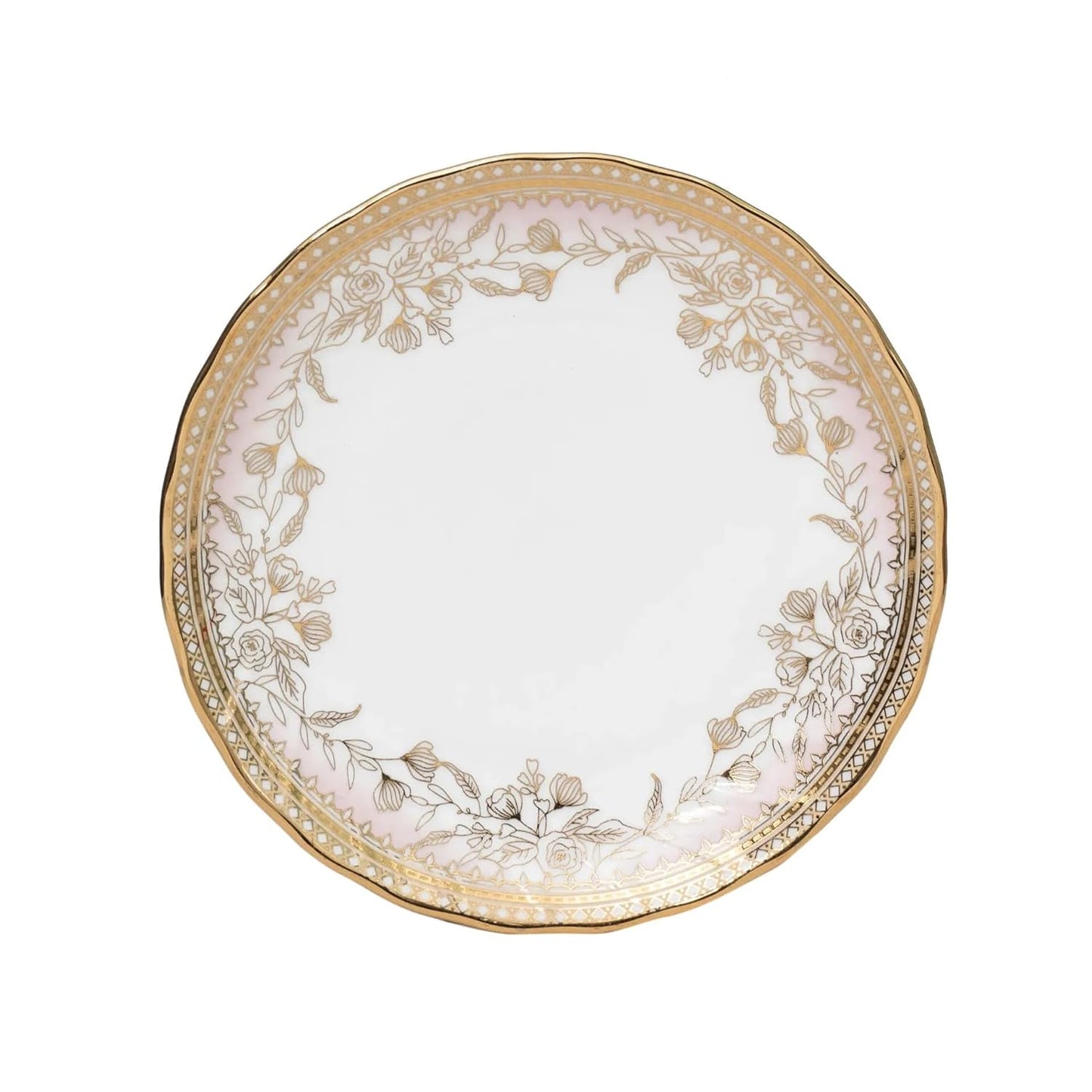 Clay Craft Fine Ceramic Ebony Dinner Set, Enchanting Gold, for Family of 4, Dinner Set Ceramic, Crockery Set, Dining Set for Dinner, Crockery Set for Gift, Kitchen Set (16 Pieces, E626)