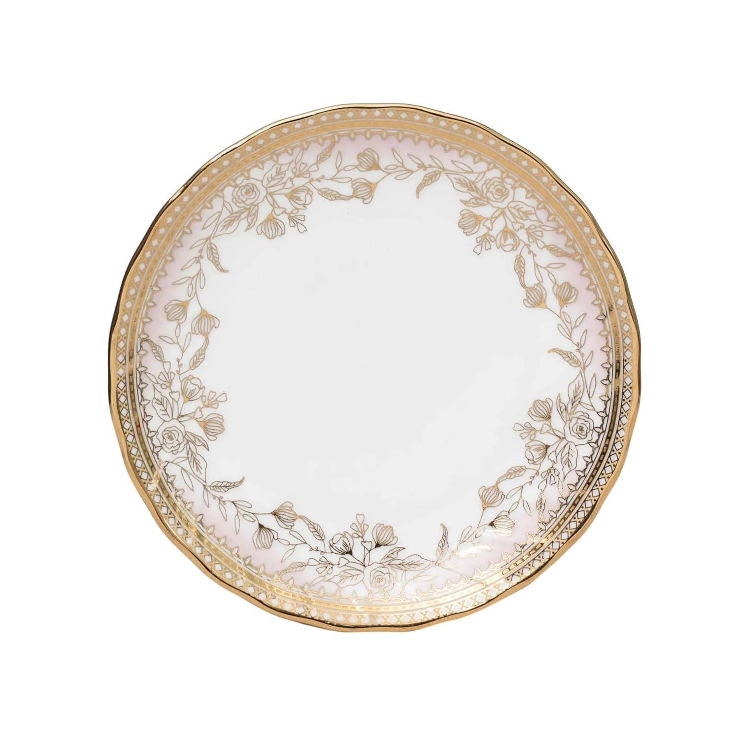 Clay Craft Fine Ceramic Ebony Dinner Set, Enchanting Gold, for Family of 4, Dinner Set Ceramic, Crockery Set, Dining Set for Dinner, Crockery Set for Gift, Kitchen Set (16 Pieces, E626)