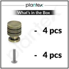 Plantex Knobs for Drawer/Cabinet Knobs/Handle for Drawer/Pull-Push Knobs for Home & Office Drawers - Pack of 4 (Brass Antique)-5