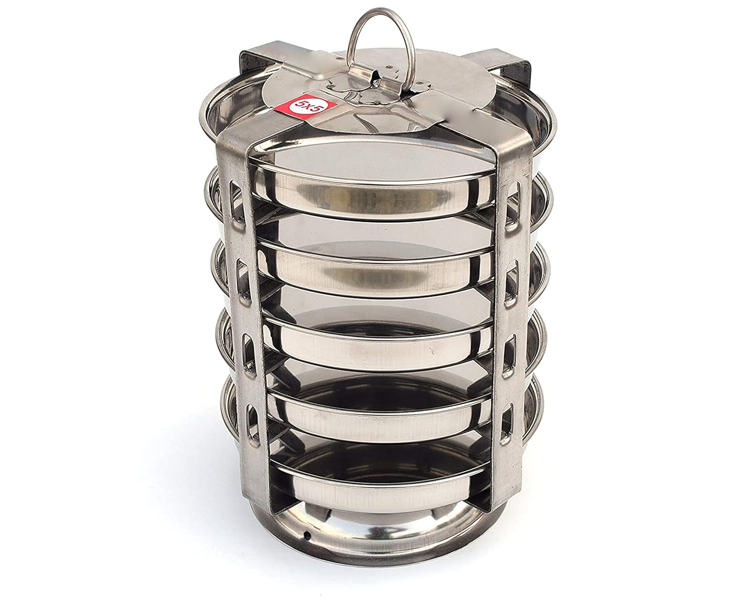 BLeaf Stainless Steel-5 Plate Thatte Idli Stand/Dhokla Maker (5 Plate, 5 Idli)