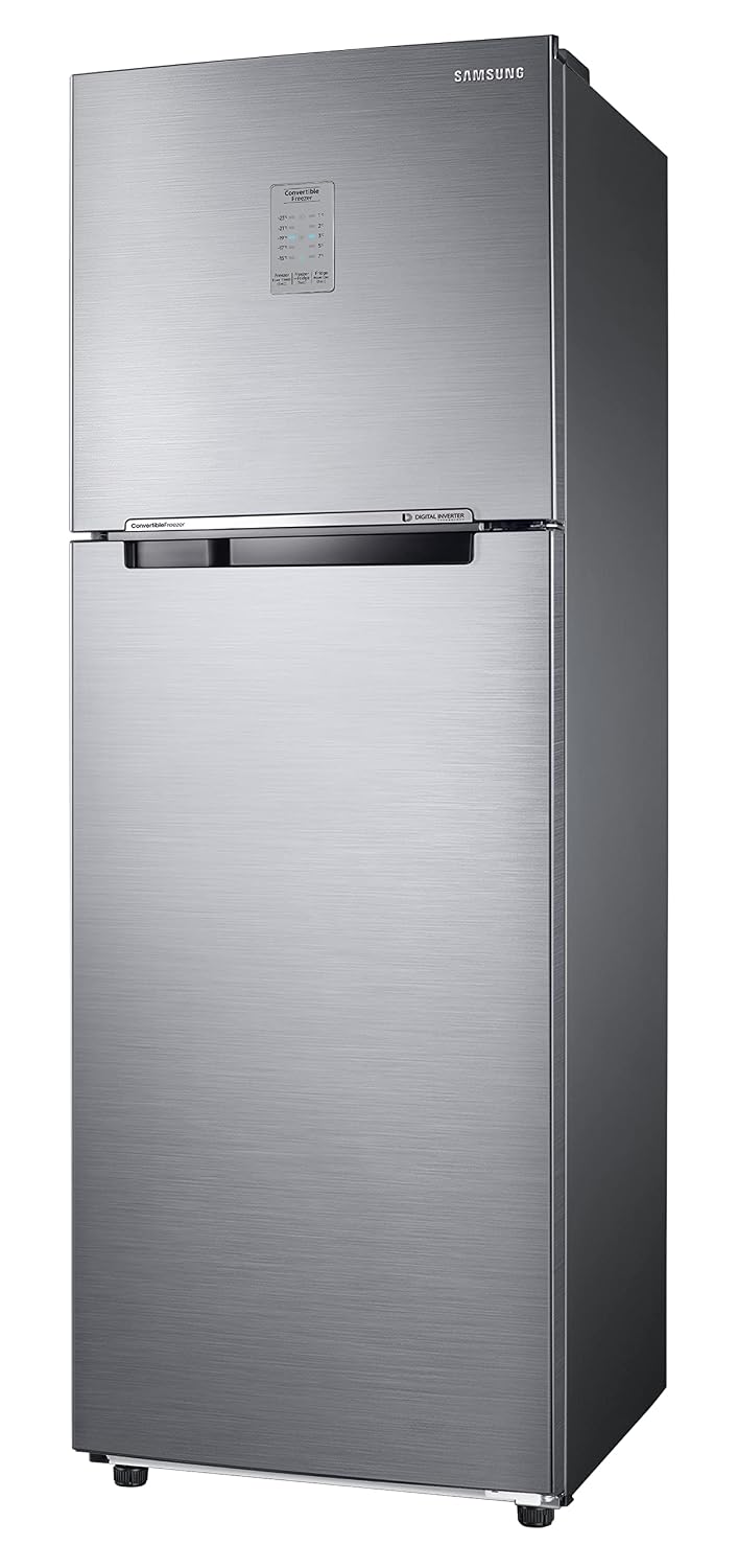 Samsung 256L 2 Star Inverter Frost-Free Convertible 3 In 1 Double Door Refrigerator Appliance (RT30C3732S8/HL,Elegant Inox)-3