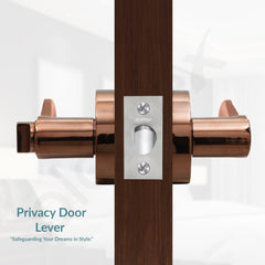 Plantex Heavy-Duty Door Lock - Bathroom Door Lock/Mortise Keyless Handle Set for Home/Bathroom/Balcony/Store Room - (DTM-628, Rose Gold)-6