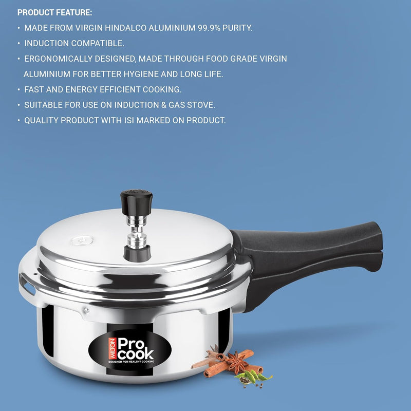 Pressure Cooker Aluminium Outer Lid Induction (Milton Procook)