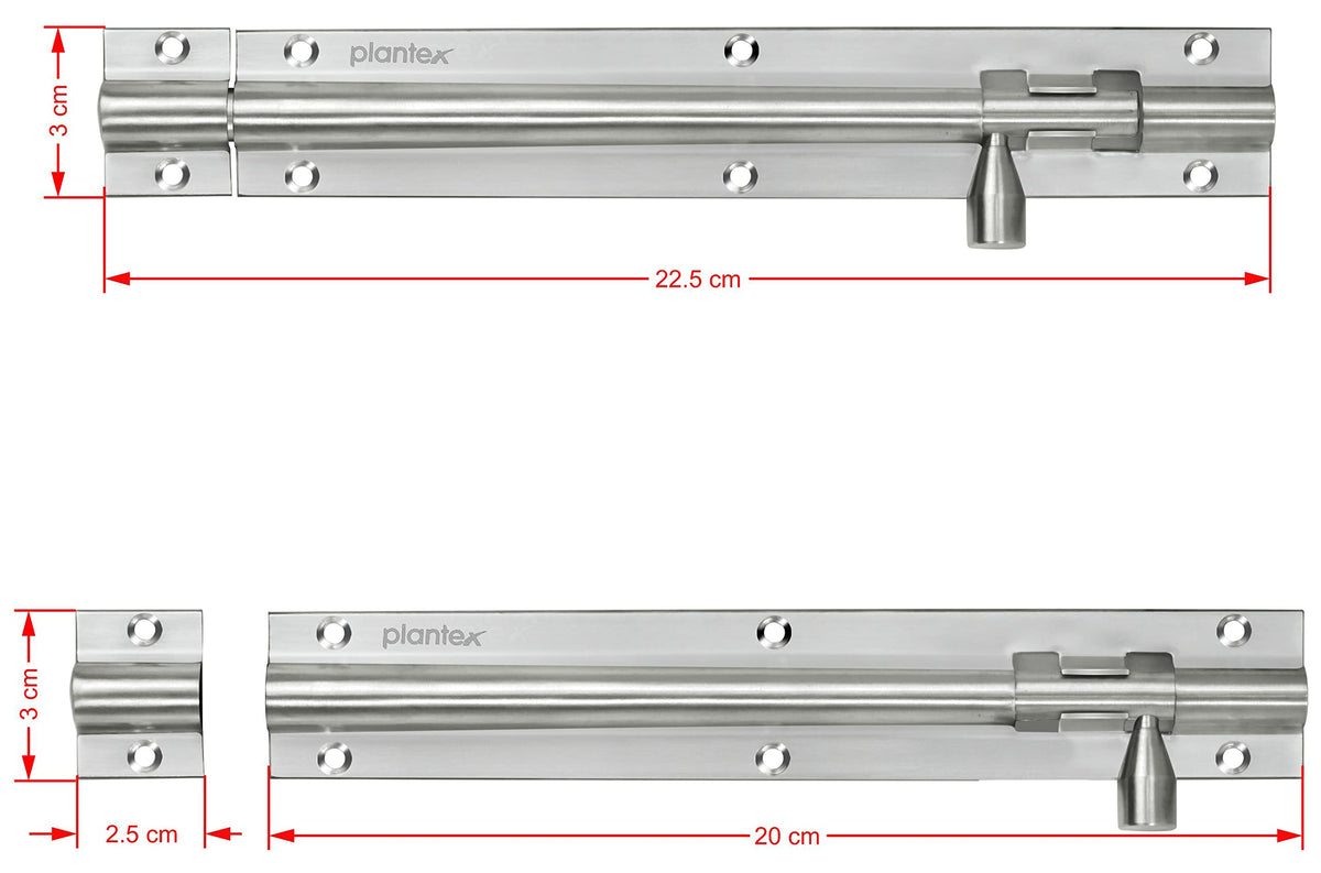 Plantex Stainless Steel Tower Bolt/Tower Bolt for Home,Offices Doors and Windows/Tower Bolt for Main Door/Door Latch/Kundi/Chitakini/Door Latch for Windows - Pack of 8 (Matt Finish, 8 inch)-3