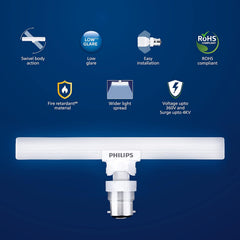 Philips Stellar Bright 10W B22 LED T-Bulb,Cool Day Light, Pack of 1
