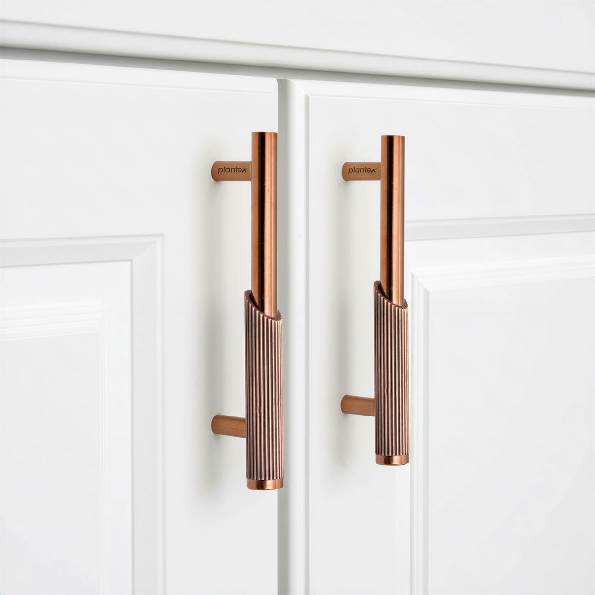 Plantex Stainless Steel & Aluminium Cabinet Handle/96mm Wardrobe Handle for Home/Cupboard Door Pull-Push Handles for Office - Pack of 2 (Rose Gold)-1