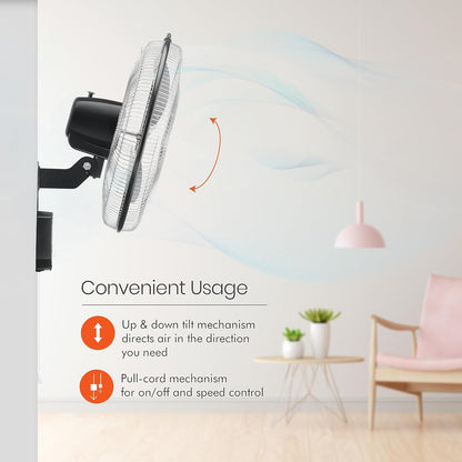 Orient Electric 450mm Tornado - Wall II Fan (Chrome)