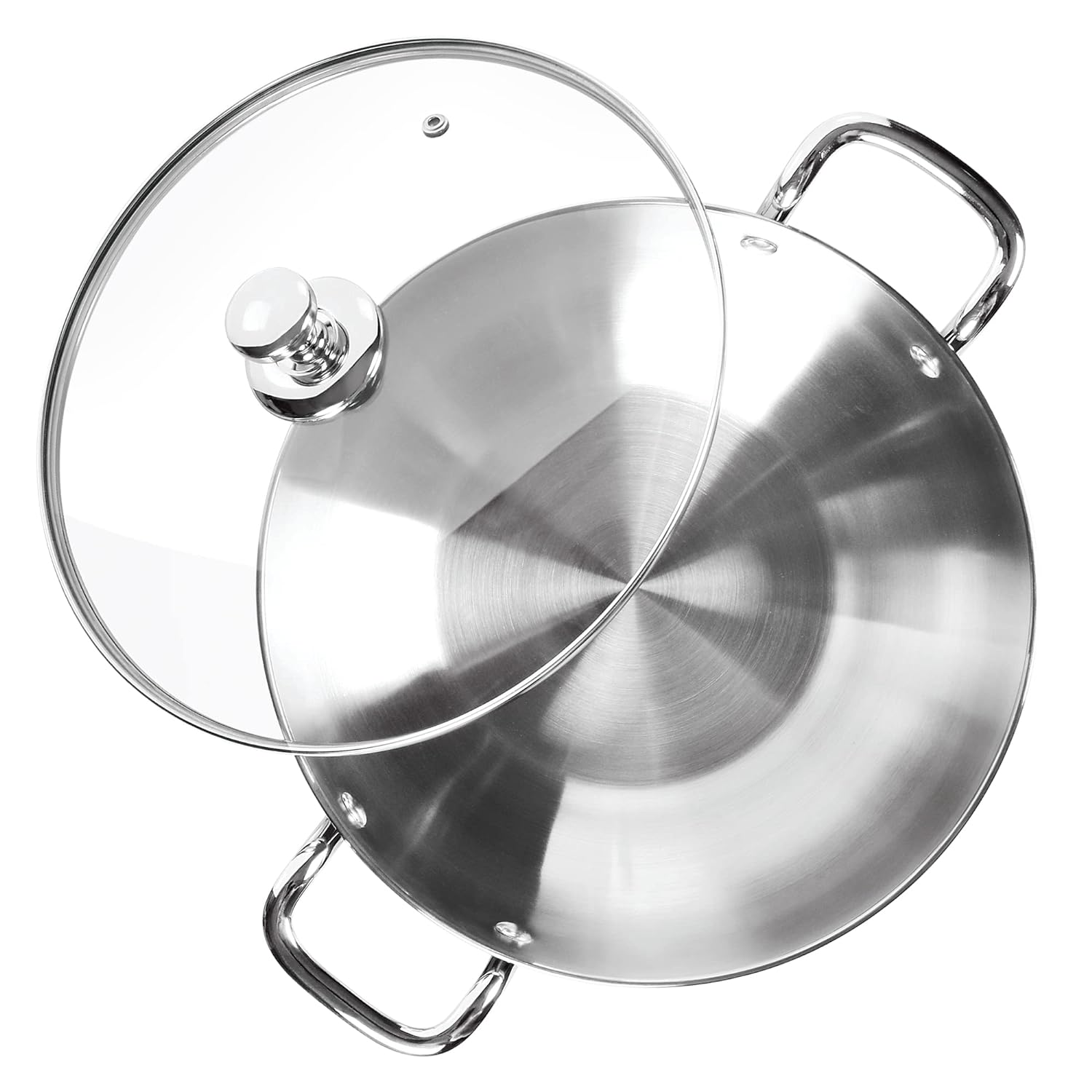 Stainless Steel Kadhai with Glass Lid (Milton Procook)