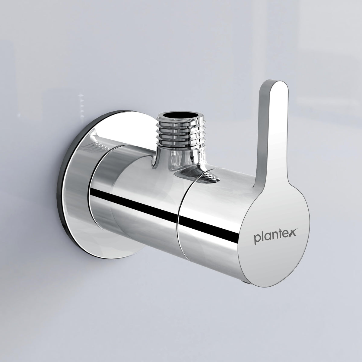 Plantex Pure Brass Single Lever Angle Cock for Bathroom/Wash Basin/Single Way Cock with Teflon Tap for Kitchen/Kitchen and Bathroom Accessories (ORE-1404, Chrome)-1