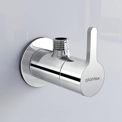 Plantex Pure Brass Single Lever Angle Cock for Bathroom/Wash Basin/Single Way Cock with Teflon Tap for Kitchen/Kitchen and Bathroom Accessories (ORE-1404, Chrome)-1