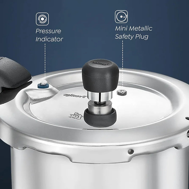 Prestige 2L+3L+5L Aluminium Svachh Outer Lid Pressure Cooker combo with 2 Lids|Deep Lid for spillage control|Gas & Induction Compatible|Gasket Release System|5 years warranty|ISI Certified