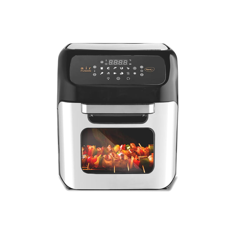 Pigeon by Stovekraft Air Fryer Oven 12L | 1800W | 2-in-1 Appliance - AirfryerOTG | Digital Touchscreen | 9 Preset Menu | Air Fry, Bake, Broil, Toast, Defrost (Black) | With Rotisserie | 7 Accessories