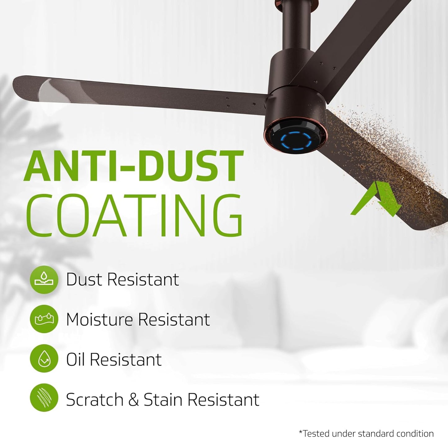 V-Guard Insight-G Premium Bldc Ceiling Fan For Home | 6 Speed Settings | 5 stars Energy Saving | Convenient Remote Control | High-Speed 100% Copper Motor | 1.2M (Elegance Brown Matte)