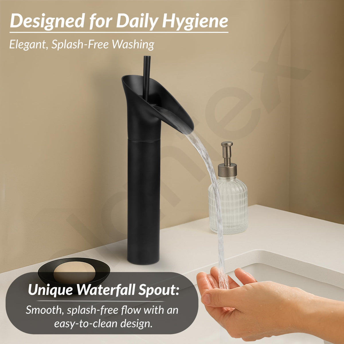Plantex Pure Brass Pillar Tap/Wash Basin Mixer Tap Hot and Cold/Single Lever Water Tap/Pillar Cock for Basin-(8307-Black)-6