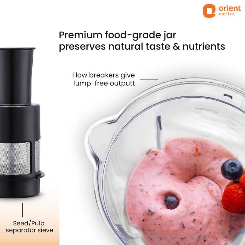 Orient Electric Super Power 750W mixer grinder with Juicer | 4 Jar with 3 stainless steel multipurpose jars & Juicing jar with Filter | Longer life balanced coil motor|5 years motor warranty by Orient