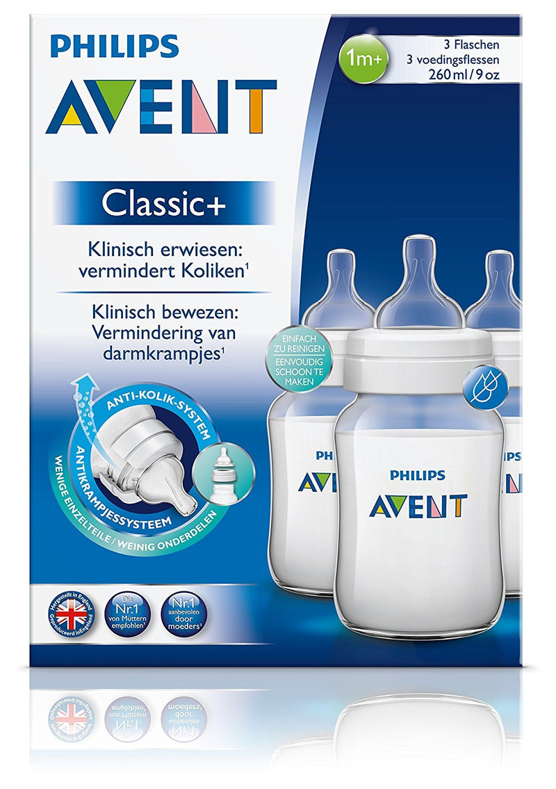 Philips Avent 125ml Classic Plus Feeding Bottle (Twin Pack), White Colour