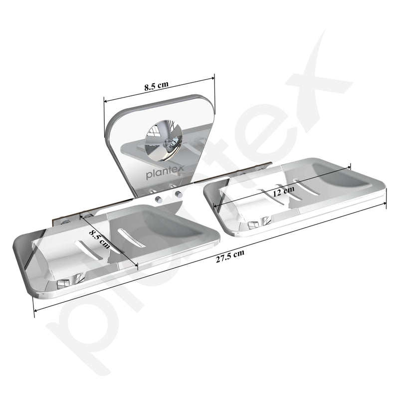 Plantex Stainless Steel Double Soap Dish/Soap Stand for Bathroom/Soap Storage/Soap Holder/Bathroom Accessories - Pack of 2 (Chrome)-4