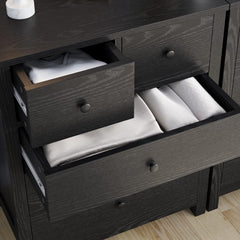 Solid Sheesham Wooden Dresser for Bedroom | Wood Dresser Organizer | 5 Drawer Dresser with Deep Space Storage C