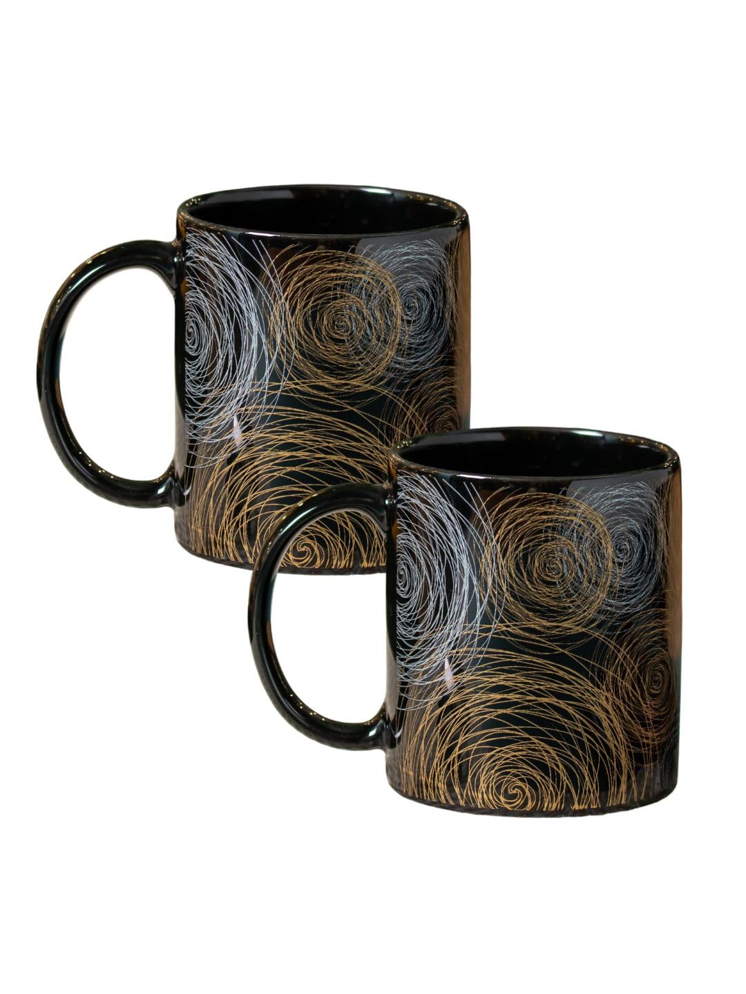 Clay Craft Fine Ceramic Swiss Pebble Printed Milk/Coffee Mug 1 Pc Tea Mugs, Mugs for Gift, Ceramic Tea Cups, Reusable, Dishwasher, Freezer & Microwave Safe Mugs (Set of 2)