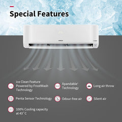 Hitachi 1.5 Ton 5 Star Xpandable+ Inverter Split AC (100% Copper, Smart Display, 4-Way Swing, ice Clean, Dust Filter, 5400STXL RAS.G518PCCIBT, White)