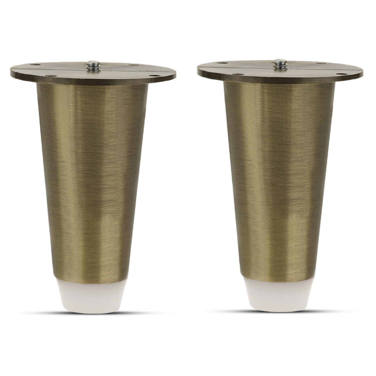 Plantex Heavy Duty Round 4 inch Spare Sofa Legs for Bed Furniture/Sofa Legs for Furniture Fitting/Table Legs/Sofa Leg Set of 2 pcs (Brass Antique) (Model APS-DTS-53)