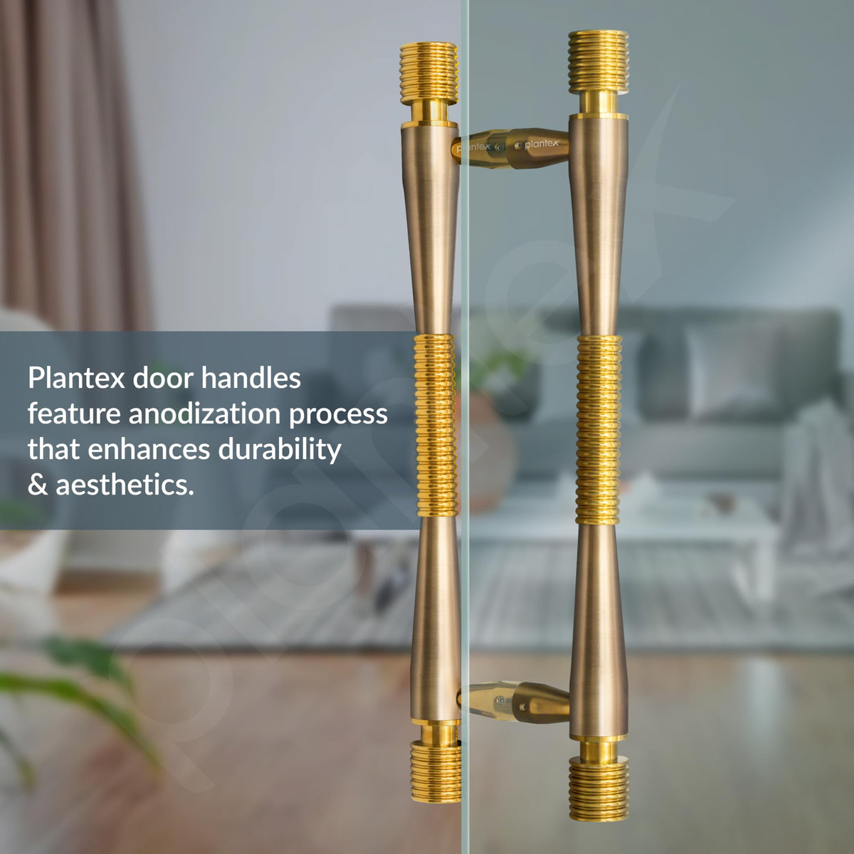 Plantex 12 Inch Main Door Handle/Stainless Steel Handle for Door/Pull-Push Handle for Home/Office/3 Years Warranty Pack of 1 (APS-147, Brass Antique & Gold)-4