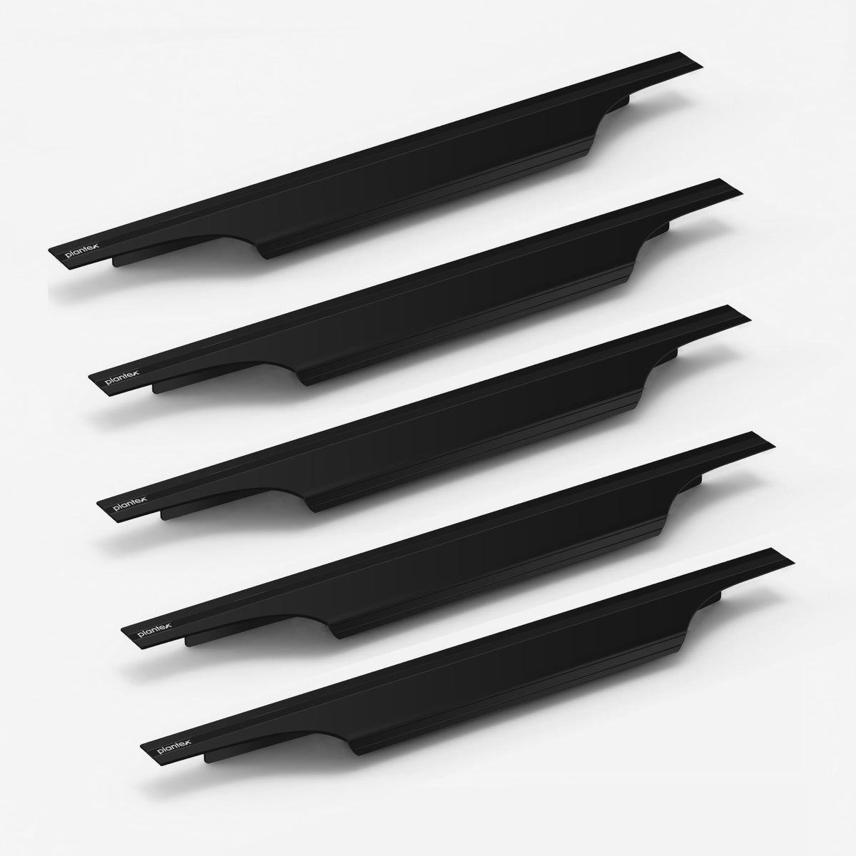 Plantex Profile Handle for Kitchen Cabinet/22 Inch Aluminium Drawer Profile Handle/Wardrobe Pull Handle for Home/Office/Hotel - Pack of 5 (Black) (Model APS-PF-1003)