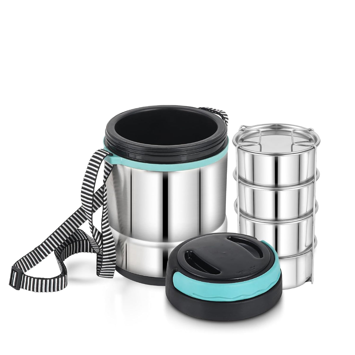 Pigeon HotBite Stainless Steel Insulated Lunch Box with 320 ml Food Containers, Hot and Cold
