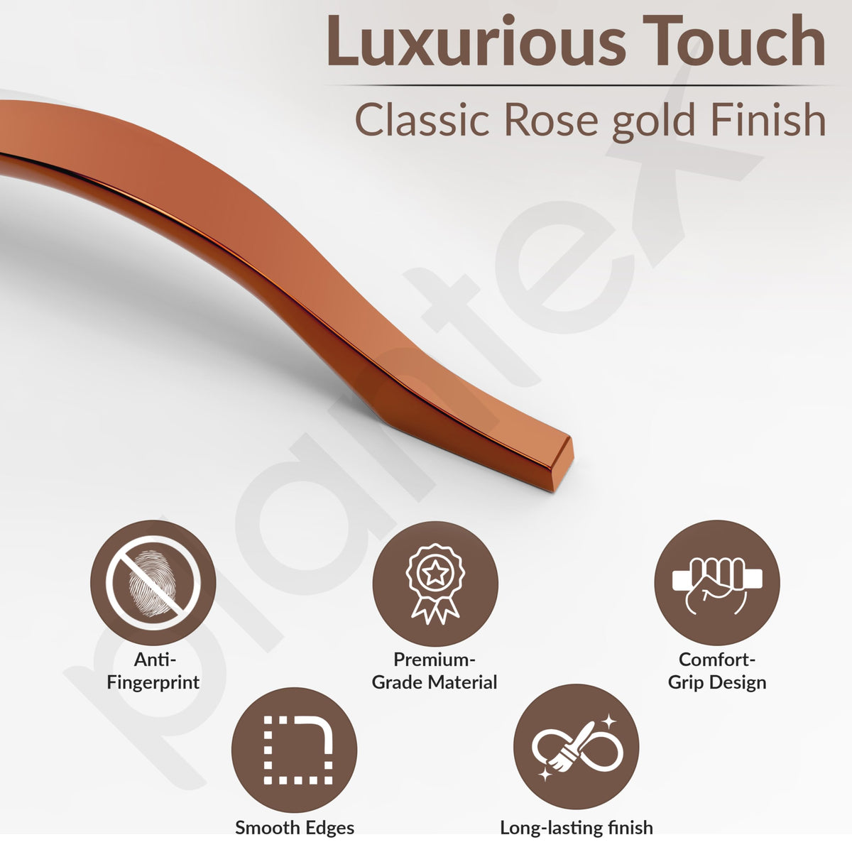 Plantex Cabinet Handle/128mm Handle for Drawer/Wardrobe/Kitchen Handle/Pull-Push Handle for Home/Office - Pack of 1 (Rose Gold)-3