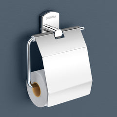 Plantex Stylish and Durable Toilet Paper Holder for Bathroom/Tissue Paper Roll Holder/304 Stainless Steel Bathroom Accessories - Parv (Chrome)-1