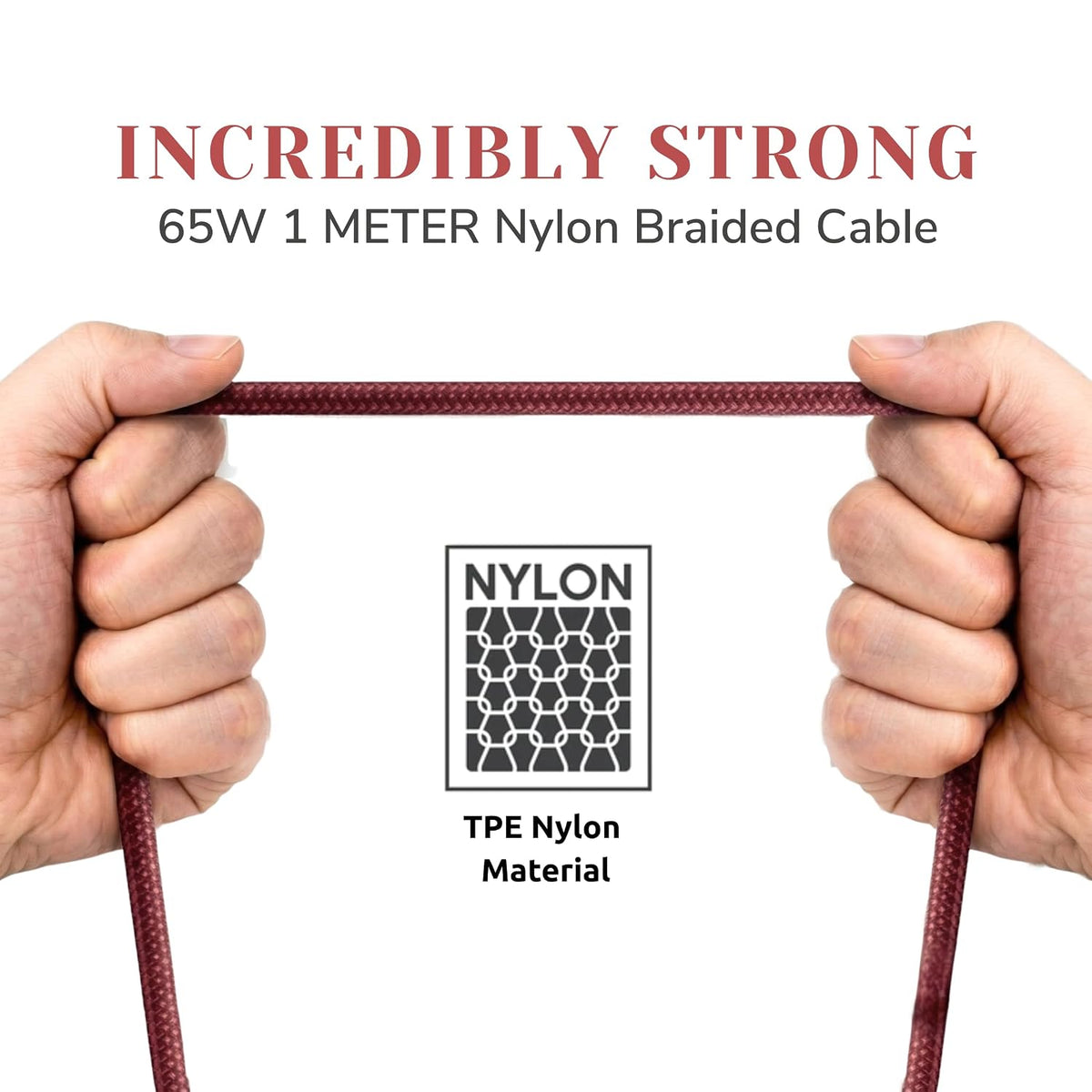 Philips DLC4130CI/94 65W Type-C to Type-C Fast Charging Cable (1m, Iron Red)