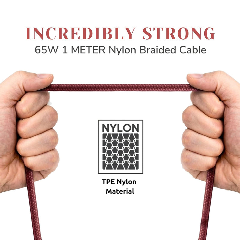 Philips DLC4130CI/94 65W Type-C to Type-C Fast Charging Cable (1m, Iron Red)