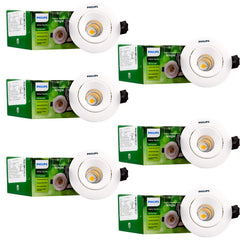 Philips 3W LED COB Lights, Warm White, Pack of 6