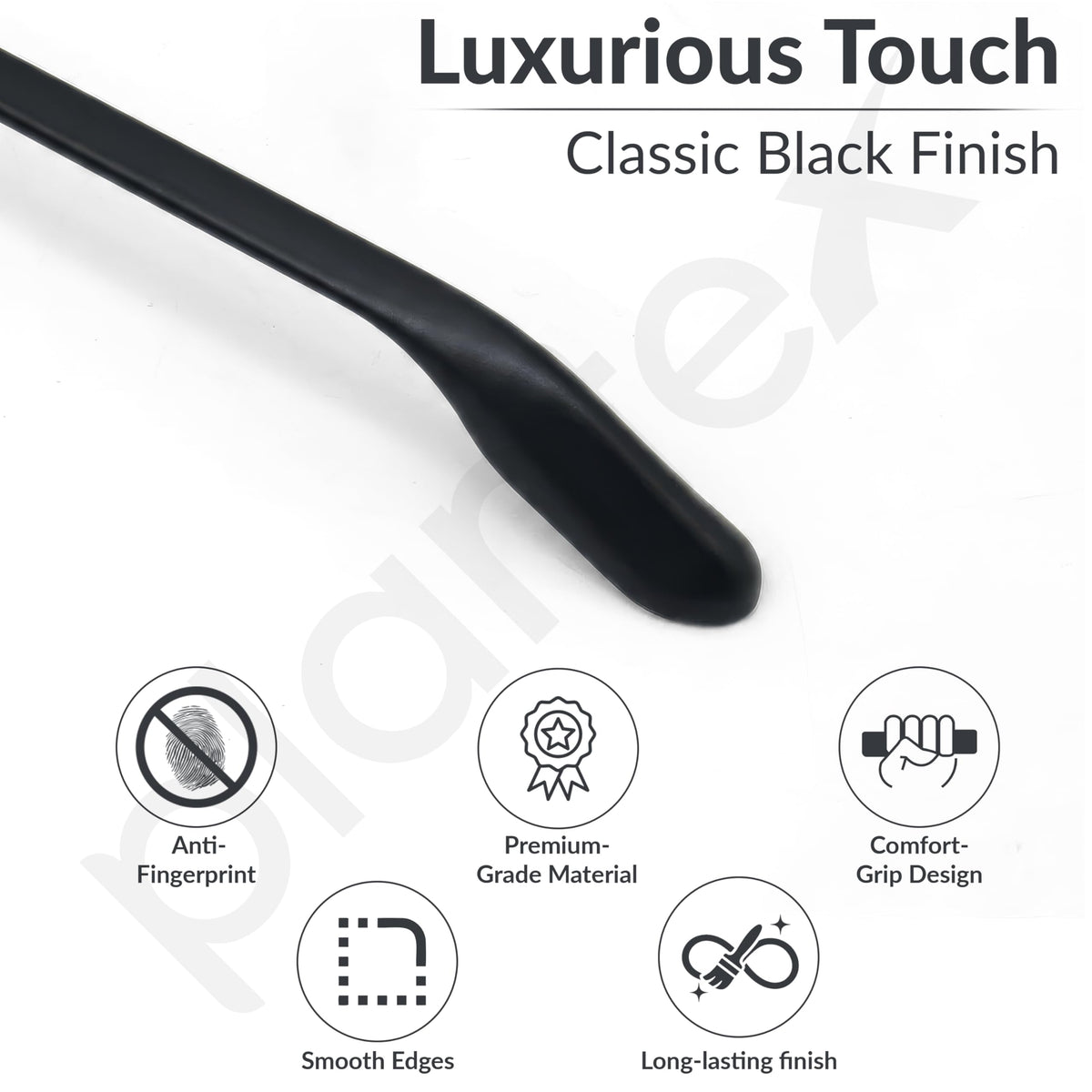 Plantex Cabinet Handle/96mm Handle for Wardrobe/Kitchen Handle/Pull-Push Handle for Home/Office - Pack of 2 (Black)-2