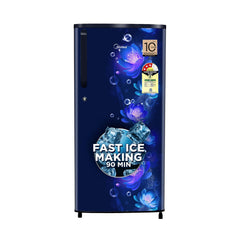 Midea 190 L 3 Star Direct Cool Refrigerator (MRD190D3HPCB, Blue, Flower, 2025 Model)-1