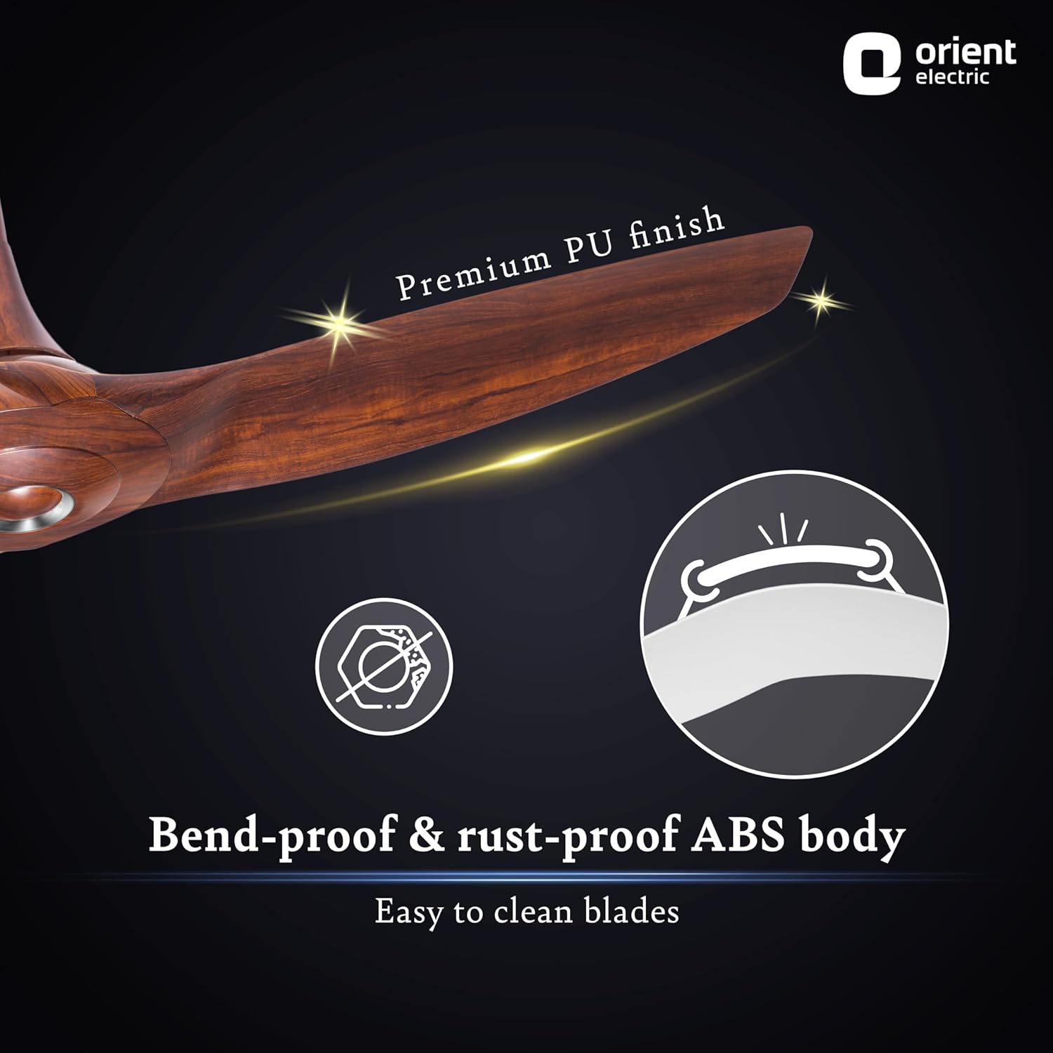 Orient Electric’s 1230 mm Aeroquiet ceiling fan| Best-in-class 18-pole motor| BEE 2 Star Rated Energy Efficient Fan | 100% Copper motor |Whisper-quiet operation | 2-year warranty | Wooden finish