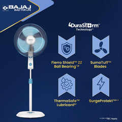 Bajaj Shield Series Robusto High Speed 400mm Pedestal Fan for Home-3