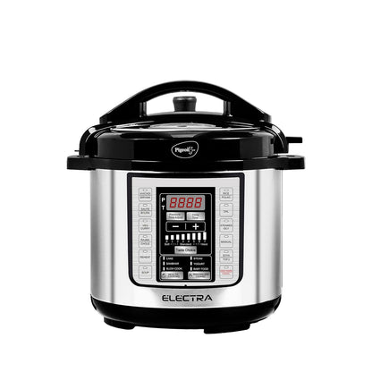 Pigeon By Stovekraft Electra Smart 6 Litre Electric Pressure Cooker with Digital Display | 18 Indian Preset Menu | Automatic Rice Cooker | Delay Timer & More (Stainless Steel)
