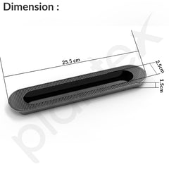Plantex Sliding Door Handle/Concealed Handle for Sliding Door/224mm Concealed Handle for Wardrobe/Kitchen Cabinet - Pack of 4 (Black) (Model APS-DTC-3770)-2