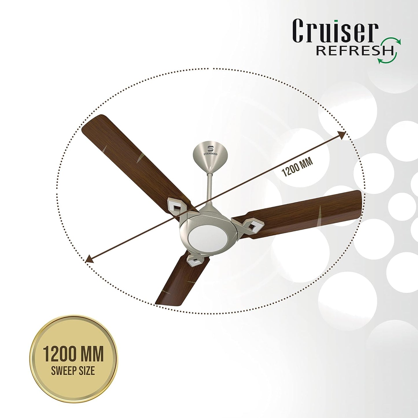 Standard Cruiser Refresh 1200mm Ceiling Fan (American Wenge)