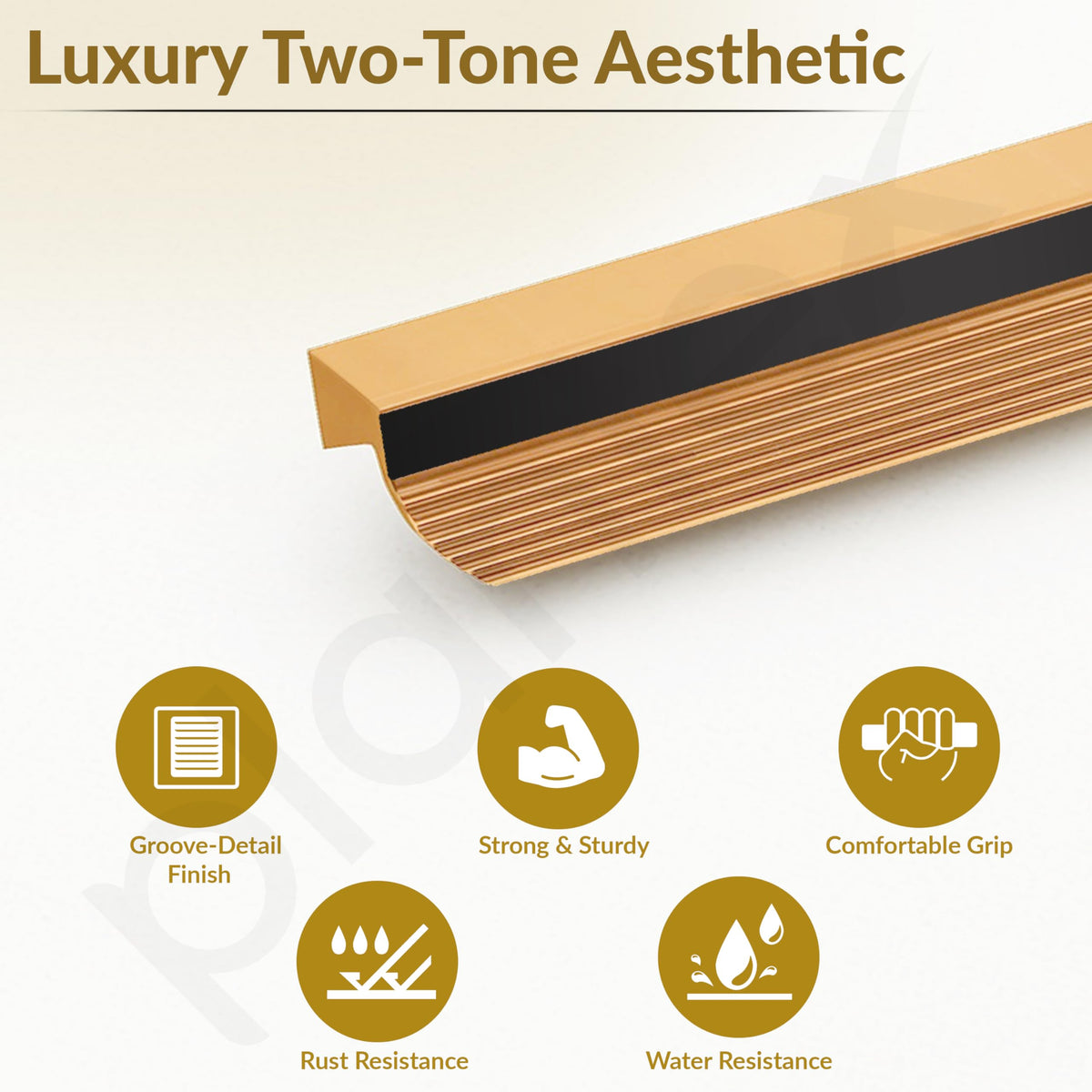 Plantex Cabinet Handle/96mm Handle for Cabinet/Wardrobe/Kitchen Handle/Door Pull-Push Handle for Home/Office - Pack of 1 (Gold) (Model APS-DTC-5200)-2