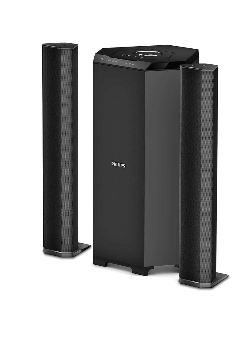 Philips Convertible Soundbar MMS8085B, 2.1 Channel with Multipoint-Connectivity Option, USB in