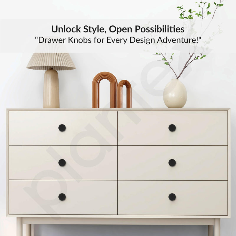 Plantex Knobs for Drawer/Cabinet Knobs/Drawer knobs Handle/Pull-Push Knobs for Home/Office Drawers - Pack of 2 (Black)-6