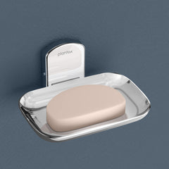 Plantex 304 Grade Stainless Steel Bathroom Soap Holder/Soap Stand for Washbasin/Soap Dish/Bathroom Accessories - Parv (Chrome)-1